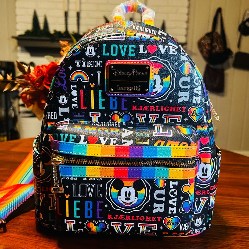 Loungefly Mickey Mouse Pride Multicolor Love Backpack